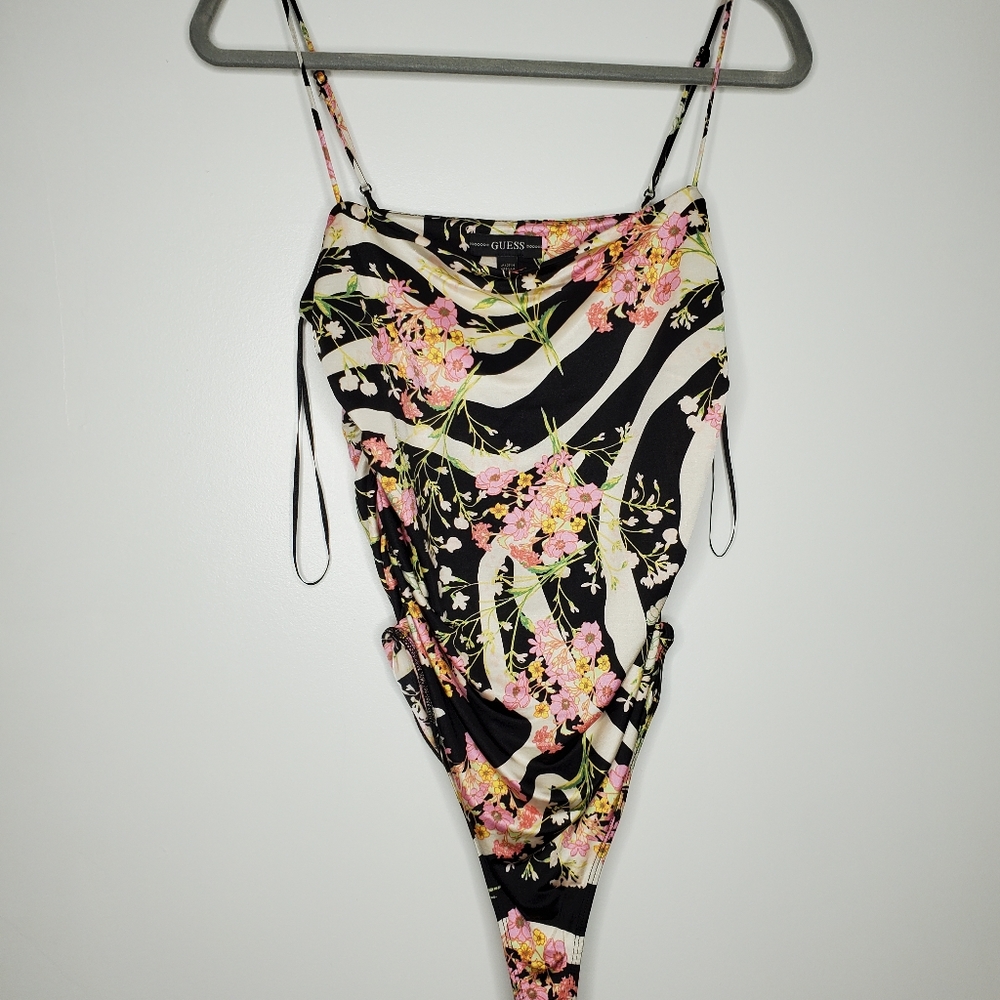 Guess Zebra Print Bodysuit Medium